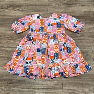 Briton Court Girls 12 Colorful Geometric Patterned Dress